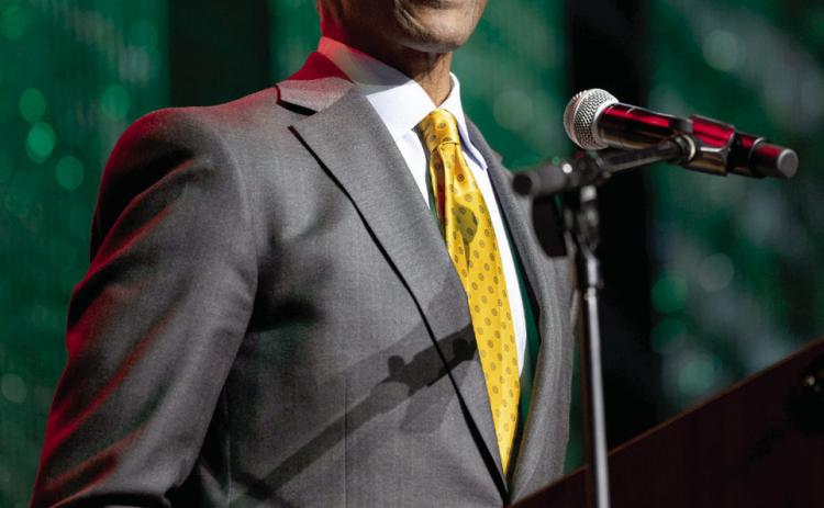 Former US Congressman JC Watts was a guest speaker.