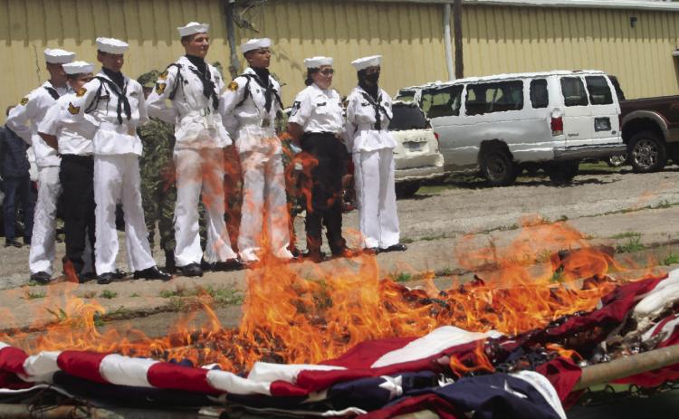 Tecumseh American Legion Hosts Flag Retirement