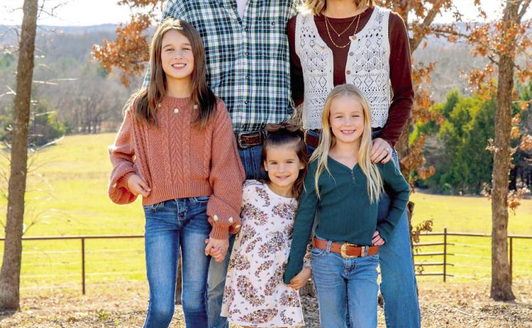 Seth Barkhimer is pictured with wife Daisha, and three daughters: Tinley, Quin and Leighton. Photo Provided