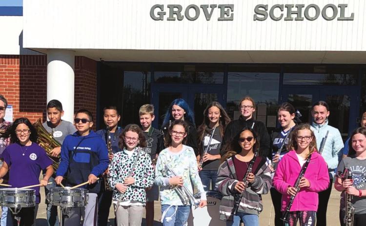 Nineteen Grove Band Students