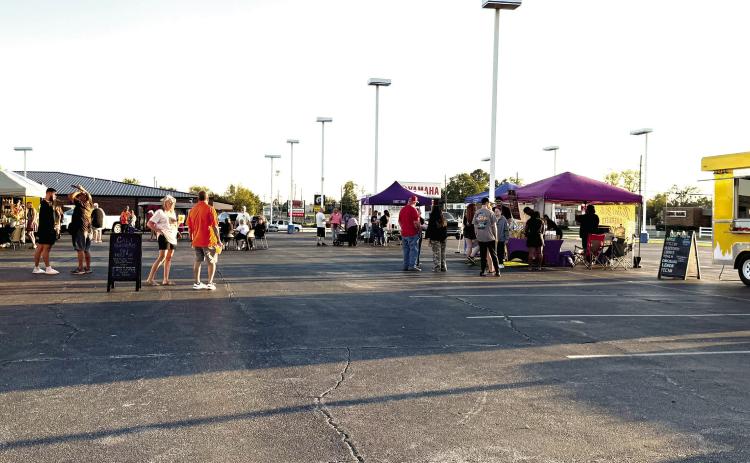Relay For Life of Pottawatomie County members Amy Dennis (Lead), Tiffany O'Neal (Sponsorship Chair) and Jana Grubbs (Co-Lead), spent Oct. 9 in the parking lot of First United Bank for their Kick-Off event with food trucks. Every booth and truck that participated in the event donated 10 percent of their proceeds to the fundraiser. Julie Talton, Countywide &amp; Sun