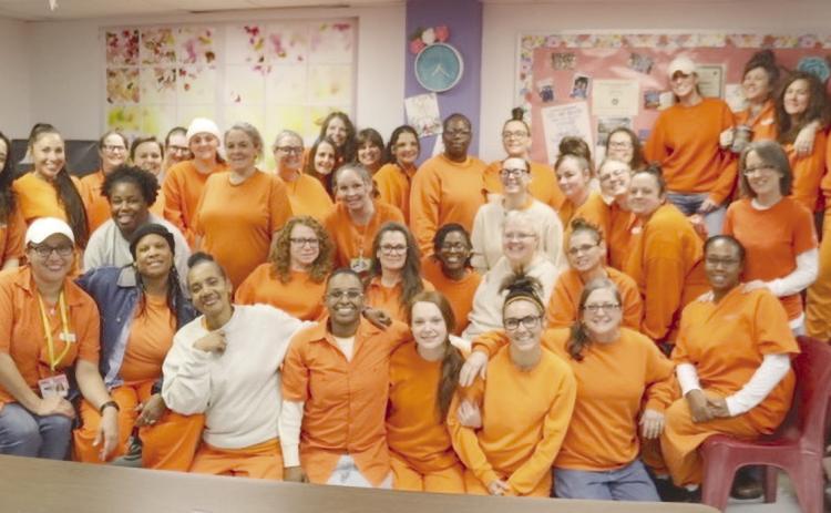 TEEM participants at the Mabel Bassett Correctional Center pose for a photo. Photo provided