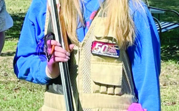 Bethel freshman Corley Steward pauses for a photo during a trap shooting competition. Steward recently received the ATA Rookie of the Year award. Photo provided.