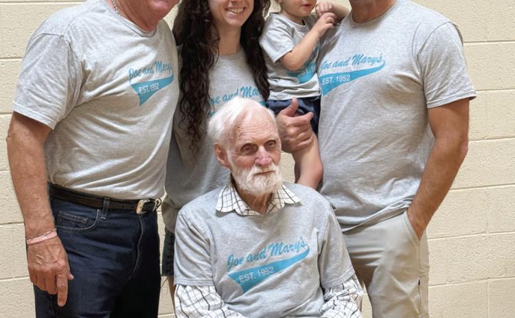 The Taron Family gathered for a reunion over the July 4th weekend. Five generations are pictured here: Dr. Joe Taron seated in front, then standing from left Joe “Butch” Taron, Jr., Gabby Taron, Astrid Thomas and Doug Taron. Photo provided