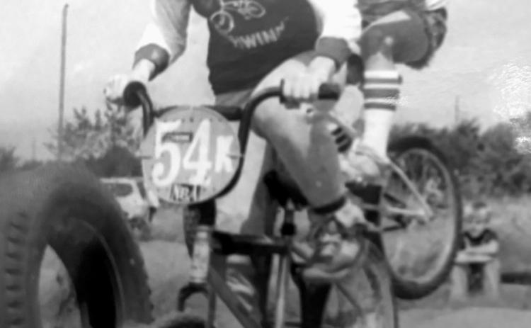 Cindy (Cooper) Parsons, far left, and her brother Rodney Cooper compete in BMX racing at one of the two tracks in Shawnee in the late 1970s. Parsons and Cooper will be inducted into the Oklahoma BMX Hall of Fame on Oct. 12. Photo provided