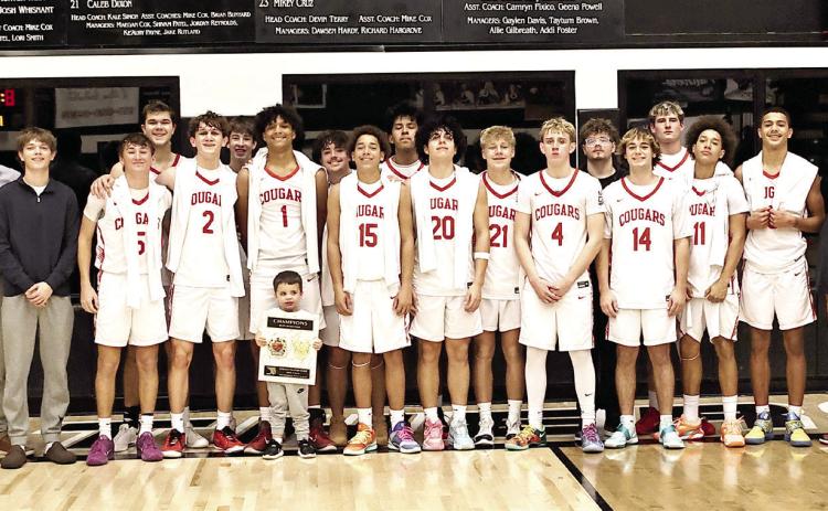 The NRC basketball boys won the championship game at the Okemah tournament defeating OCA 70-45.