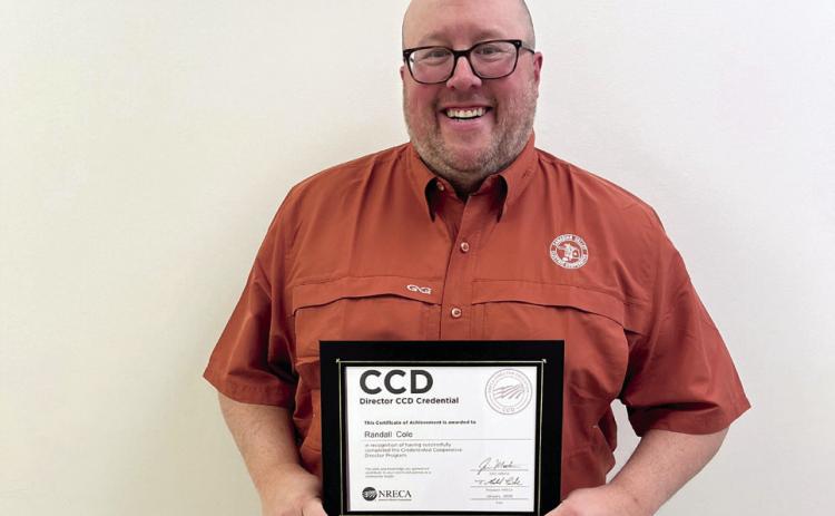 Director Randall Cole (District 7) recently completed the Credentialed Cooperative Director Certificate by the National Rural Electric Cooperative Association. Photo provided by CVEC