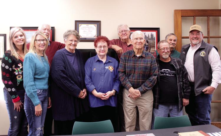 The Shawnee Veterans Memorial Committee and Pottawatomie County Commissioners pose with artist Joyce Marsh. See full cutline below. Natasha Dunagan, Countywide & Sun