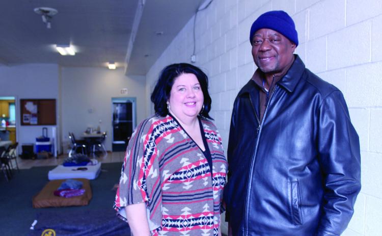Shelter Manager Felicia Brooks-Veazey and Restore Shawnee CEO Rev. David Henry have been pouring their all into helping the homeless and those without heat. They are shown here at the warming center at Higher Ground Church in Shawnee on Jan. 29. Natasha Dunagan, Countywide & Sun