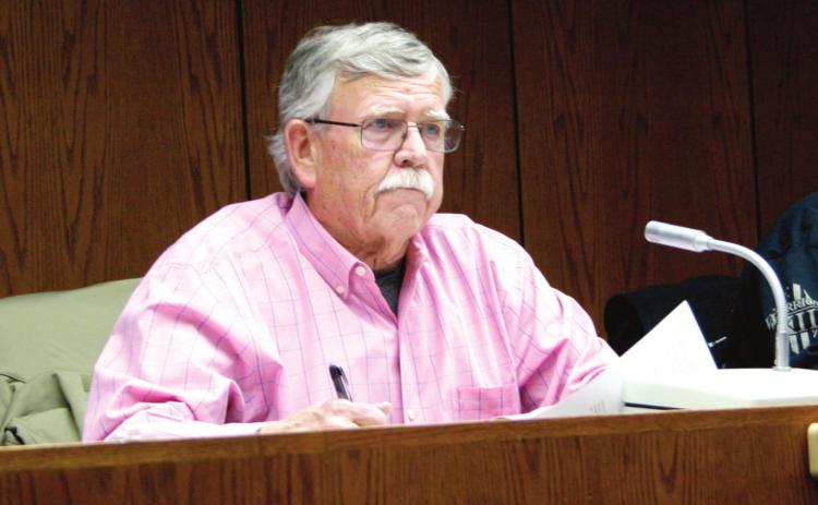 Tecumseh Mayor Eddy Parker listens during the City Council’s first regular monthly meeting of the year, Jan. 3. Countywide &amp; Sun/Kendra Johnson