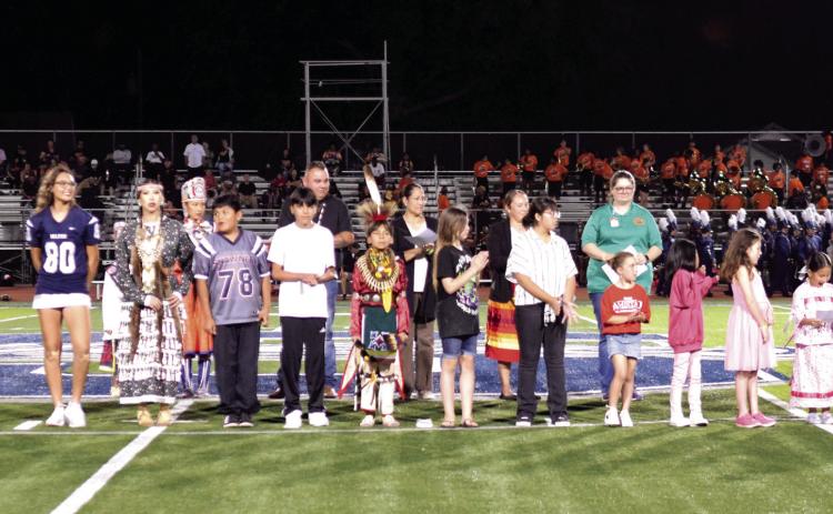 The Jim Thorpe Legacy Art Contest Winners were recognized during half-time of the SHS game on Oct. 3. See full caption below. Photos by Julie Talton, Countywide & Sun, unless otherwise noted.