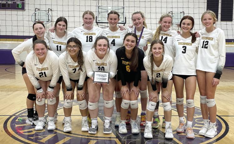 Lady Savage Volleyball traveled to the Chickasha Tournament last Saturday and went 3-2 on the day and captured a Consolation Bracket Championship. Photo provided