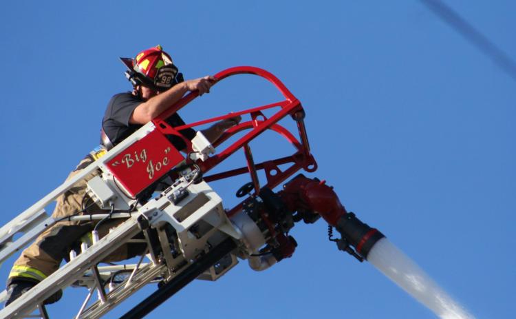 Shawnee Fire Department fights a building fire on Main St. in Shawnee, Dec. 2, 2022. The Shawnee Fire Department will be one of almost three dozen organizations participating in Touch A Truck, April 2, at the Citizen Potawatomi Nation Fair Grounds. Countywide &amp; Sun/Kendra Johnson