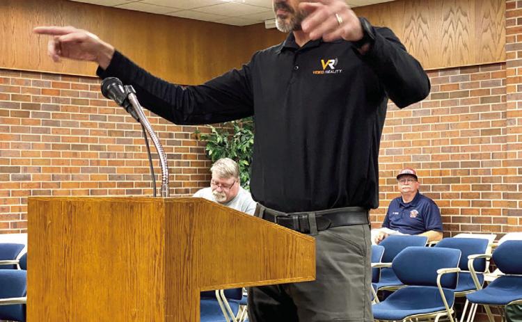 A representative from Video Reality addressed the council and explained the new sound system the council approved for instalation. Countywide &amp; Sun/Julie Talton