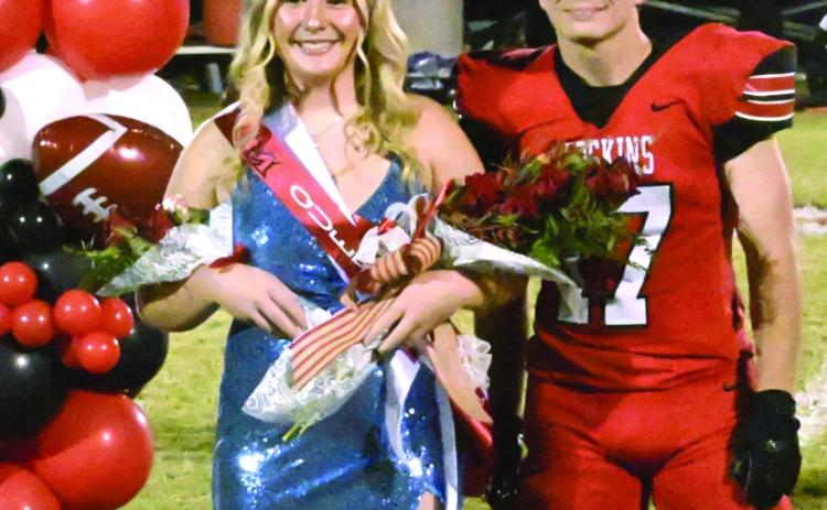 The McLoud Redskins crowned Victoria Jackson as homecoming Queen Friday, Sept. 26. Jackon is escorted by Peyton Smith. Photo provided