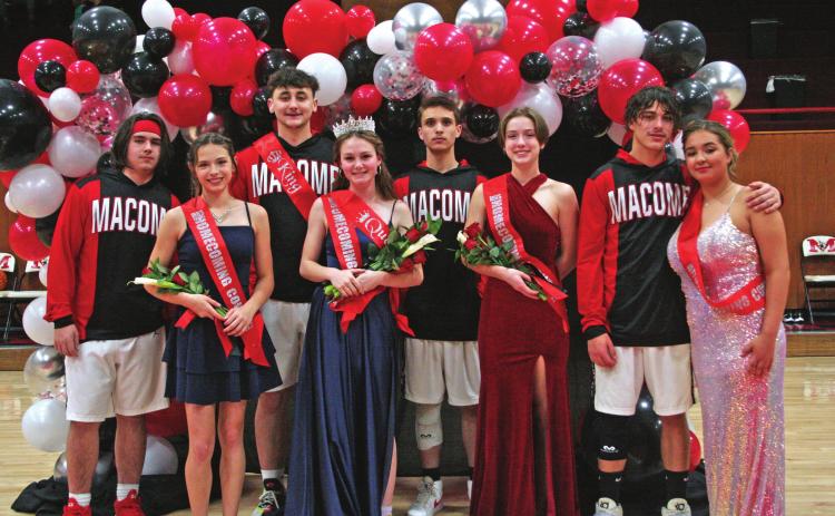 The Macomb Homecoming royalty poses.
