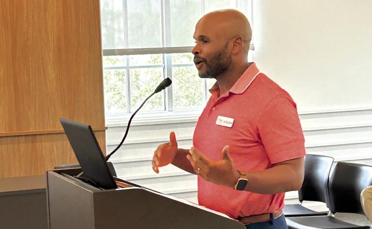 Pottawatomi Go (PoGo) Executive Director John Bobb-Semple present information about the RETREET Program to the Pottawatomie County Board of County Commissioners during the meeting held June 18. Countywide &amp; Sun/Suzie Campbell
