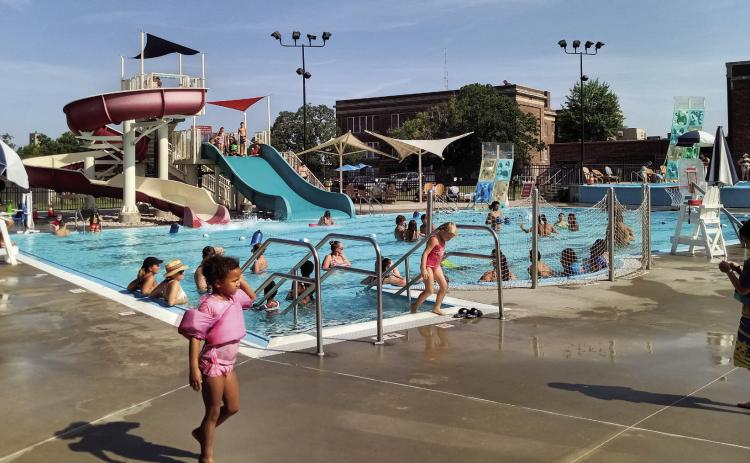 People of all ages enjoy the Shawnee Splash Water Park on July 29. Parks and Recreation Manager Kerri Foster said they have had 23,780 visitors so far, and there have been 31 lifeguards employed at the pool this season. The water park’s last day will be on Aug. 12, when they will open 1-5:30 pm, and hold their “Doggie Dip Day” from 6-7:30 pm. Foster said people bring their dogs from across the county and other counties to the annual canine swim before the pool is drained. Countywide & Sun/Natasha Dunagan