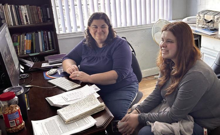 Tecumseh student Jessica Jones (right) reviews photos taken over the weekend with Countywide &amp; Sun’s Natasha Dunagan. Countywide &amp; Sun/ Suzie Campbell