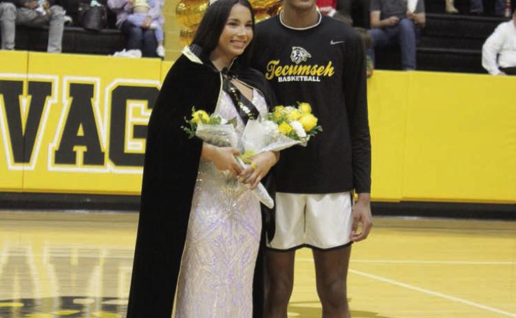 Tecumseh’s Jadyn Wilson was crowned Spring Homecoming Queen before the basketball games on Jan. 26. She was escorted by senior Jace Edwards. Countywide & Sun/Natasha Dunagan