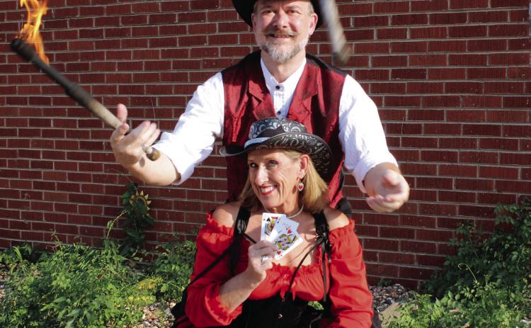 Creative Magic Productions, LLC, are nationally recognized entertainers and retired area educators "Jack Spade" (Jeff Hames) and "Annie Heart" (Valarie Hames), of Bethel. Photos by Natasha Dunagan, Countywide & Sun