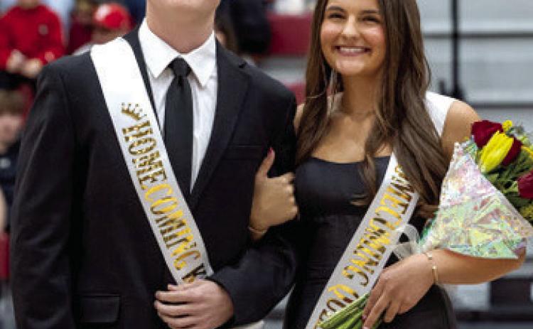 Dale held its Basketball Homecoming ceremonies on Jan. 30, and crowned Andrew Collins as king and Kaylyn Solis as queen. Photo provided by Rick Hester, Lincoln County News