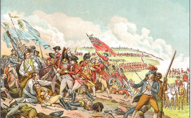 A depiction of the Battle of Bunker Hill (circa eighteenth century)
