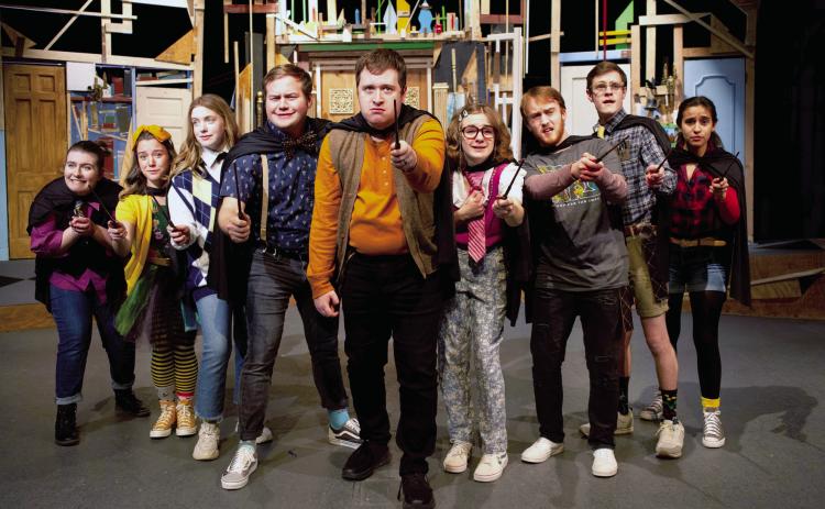 The ensemble cast for SLT’s “PUFFS” includes Helena Todd, Mia Jennings, Chiara Carpenter, Annika Jennings, Josh Cleveland, Garrett Wheeler, Caleb Jennings, Kennedy Largent, Luke Dyer, Marilyn Bartley, Aubrey Terry and Elizabeth Mashek. Photo provided