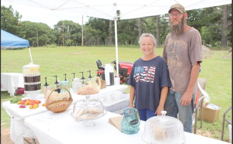 Jenifer and Tristan Hoke began their farmer’s market on June 30 and have had up to six other vendors selling home grown or homemade items. The Hokes sell jumbo muffins and mini cheesecakes, as well as a few items, like peppers, from their garden. Hoke Hollow is located five miles south of Tecumseh on Highway 177, across from the turnoff to Brooksville, and is open on Fridays, 11 am to 7 pm. Countywide &amp; Sun/Natasha Dunagan