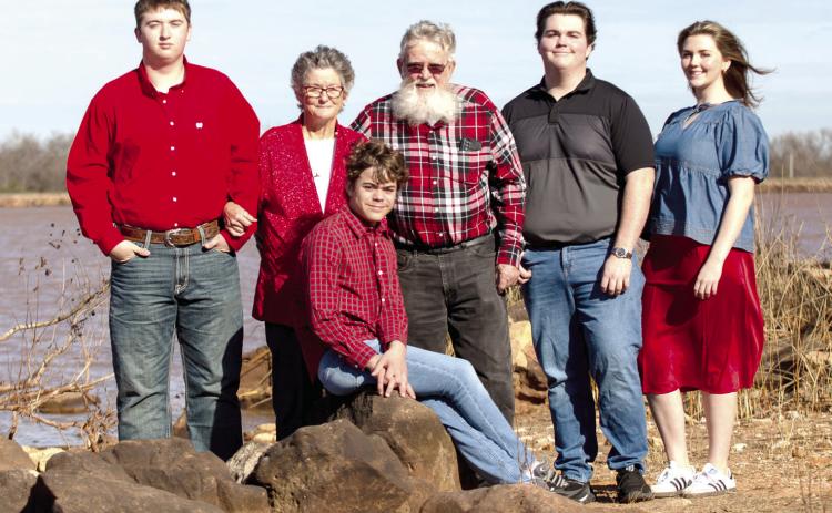 Jan Parker, second from left, is shown with her husband, Mayor Eddy Parker, and their grandchildren, from left, Harrison Kinsey, Maxwell Parker, Parker Davis, and Piper Davis. Photo Provided