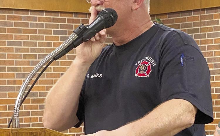 Banks attempts to hush the Council to avoid jinxing the calm quarter reported at the monthly meeting Monday night. Countywide &amp; Sun/ Julie Talton