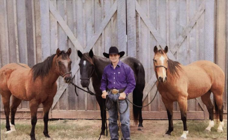 Tatum Roberts shared a photo of him and his horses with the Pottawatomie County Board of County Commissioners. Photo provided