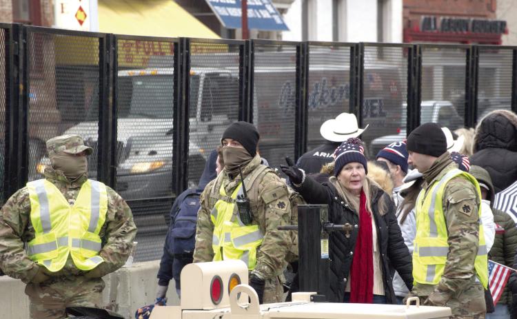 Approximately 100 members of the Oklahoma National Guard traveled to Washington to help provide security for President Donald Trump’s inauguration. Before the Jan. 19 Make America Great Again Rally at Capital One Arena, they provided security at 6th &amp; H St. See next week’s edition for a story about a local Oklahoma National Guard member’s experience at the inauguration. Gaylord News/Kevin Eagleson