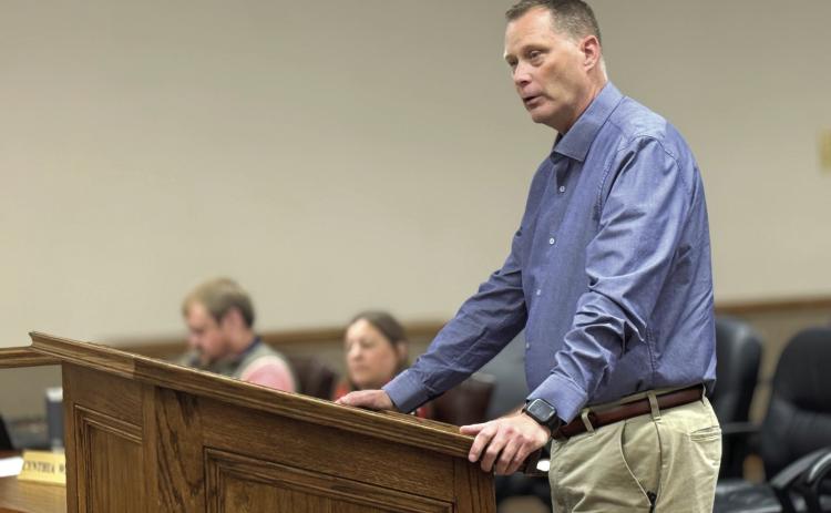 New McLoud Police Chief Arlin Kocher introduced himself to the McLoud City Council at July's meeting. Photos by Julie Talton, Countywide & Sun